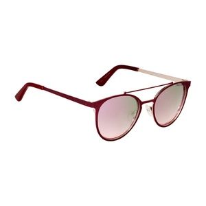 Kenneth Cole Wine Red Gold Mirror Sunglasses